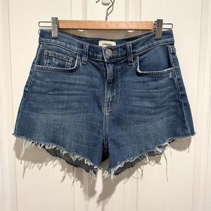 L'AGENCE- Ryland High Waist Denim Shorts